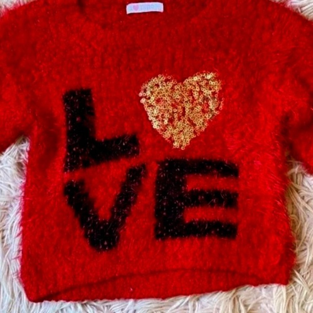 Girls Red Sweater Size 6X
